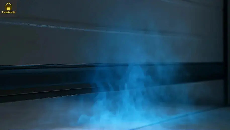 Magnetische DoorMag joint d’étanchéité avec Schutzplatten gegen Nagetiere am Garagen- ou porte industrielle zum Schutz vor Mäusen, Zugluft, Staub et humidité.