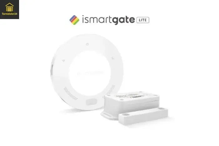 Smartphone steuert ein porte de garage per App avec Smart-Home-Gateway, Torstatus et sicherer Komfortlösung pour Moderne Garagen.