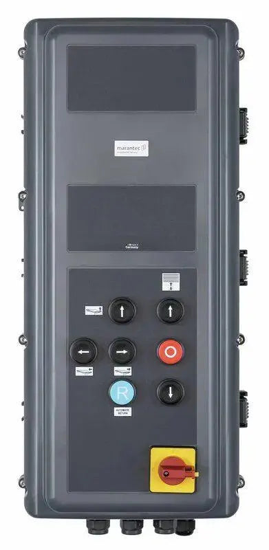 porte industrielle-commande im Schaltschrank avec GFA, Marantec CS 320 et universeller Ersatzsteuerung pour porte sectionnelle, porte enroulable et porte rapide inklusive barrière photoélectrique, bord de fermeture et Not-Aus.