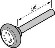 galet de guidage, unten avec 110 mm Achse, ferrure Z, BZ Nutzlänge ab Rolle bis Ende = 95 mm