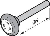 Hörmann galet de guidage porte de garage, unten avec 110 mm Achse, ferrure Z, BZ Nutzlänge ab Rolle bis Ende = 95 mm