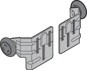 support de galet RH023 Gauche, RAL 9002 (pour Z-ferrure)