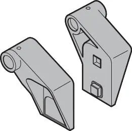 support de galet RH025 Gauche, RAL 9002