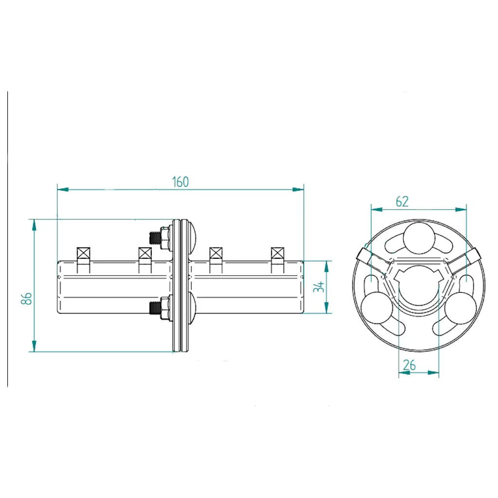 Justierbare Kupplung 1" Zoll für Industrie - Sektionaltore - Tormeister24Justierbare Kupplung 1" Zoll für Industrie - Sektionaltore