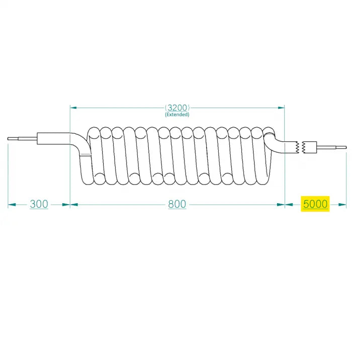 Pro-Line CND1 Spiralkabel 5 m OPTO-Sensoren / Kontaktleiste UNI inkl. Widerstand / max. Torhöhe 6450 mm Schweighöfer Tore