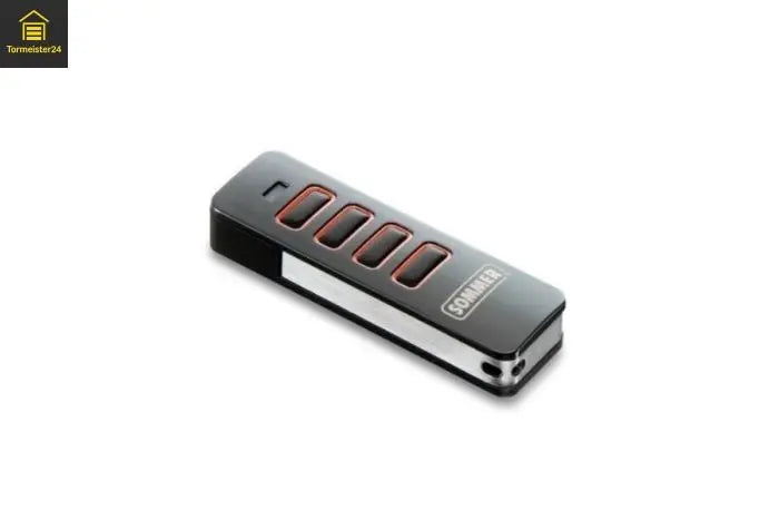 SOMMER Handsender Pearl 4-Befehl – schwarz/rot, 868,95 MHz Tormeister24 Handsender