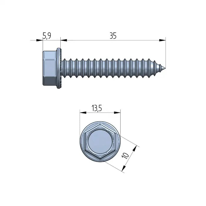Schraube 35 mm Kopf 10 Schweighöfer Tore