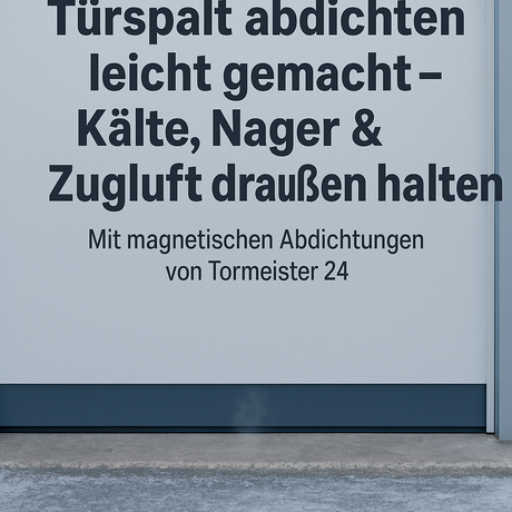 Tormeister 24 Fachberater zeigt Tür-Spaltabdichtung im Einsatz