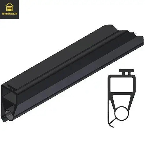 Defektes Bodengummi sur un porte sectionnelle avec Lichtspalt unten et passender neuer joint bas pour Hörmann, Novoferm ou Crawford