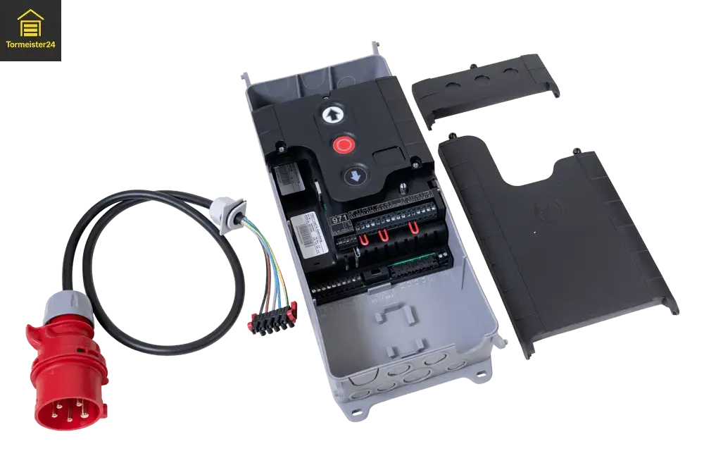 GfA TS 970 N commande de porte 400V pour SE-motorisations avec CEE16A-Stecker, 3-Tasten-Bedienfeld et Unterstützung pour digitale sowie mechanische fin de course sur Industrietoren.