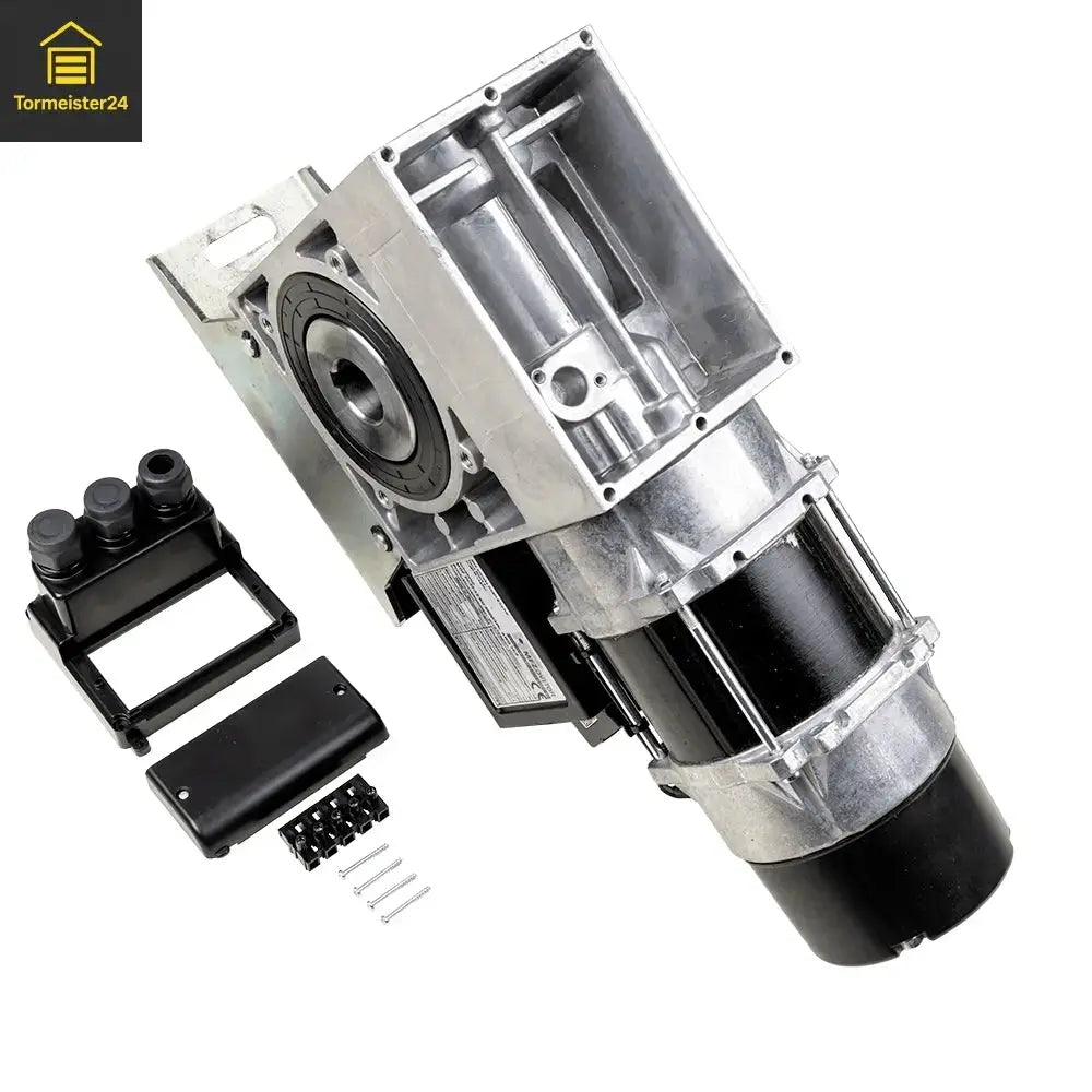 Industrie-Rolltorantrieb als Aufsteckantrieb pour gewerbliches porte enroulable avec GFA ou MFZ moteur, 250 Nm Drehmoment, DES ou NES fin de course, Handkurbel-Notbedienung et passender commande de porte.