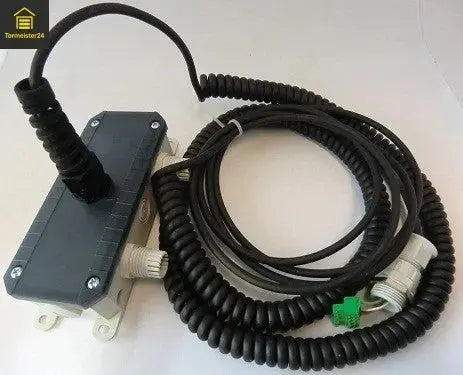 tablier de porte-Anschlussdose avec Spiralkabel sur un porte industrielle zur sicheren Verbindung von OSE-, 8,2-kΩ- et Sicherheitskomponenten