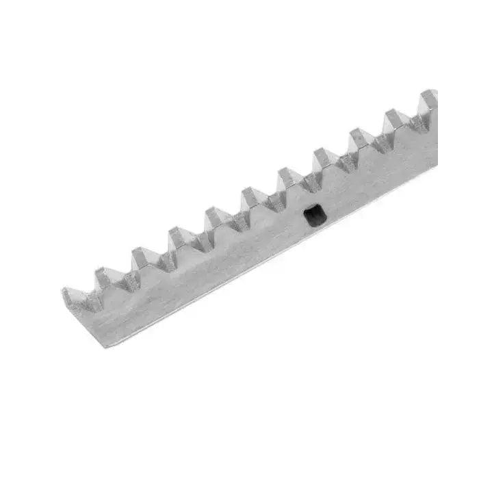 Marantec acier-Zahnstange 1 m Modul 4 pour motorisations de portail coulissant, galvanisé et verschraubbar, geeignet pour schwere portails coulissants bis 2.200 kg et robuste Kraftübertragung am Torflügel.