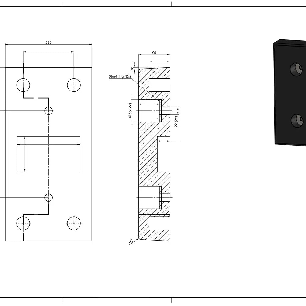 Rampenpuffer für Überladebrücken Industrie
