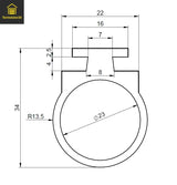 Gummiprofil für Rolladen mit 20 mm Kammer