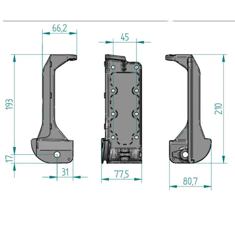 alu bodenkonsole justierbar edelstahl ringschraube