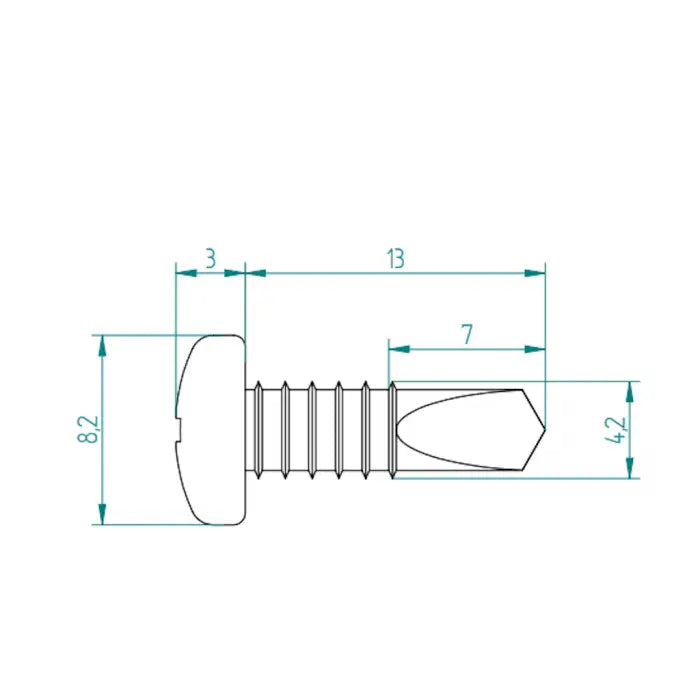 Bohrschraube 4.2x13 Weiβ EV Schweighöfer Tore