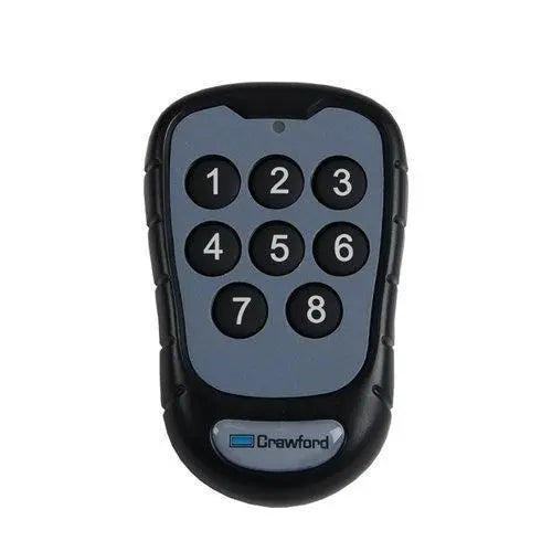 Crawford Handsender 8-Kanal 869 MHz Vorderansicht

Original Crawford Handsender 8-Kanal für Industrietore

Crawford Handsender mit acht Tasten

Crawford Fernbedienung 8-Kanal 869 MHz

Crawford Handsender robustes Gehäuse

Crawford Handsender 8-Kanal Rückseite

Crawford Multifunktions-Handsender 869 MHz

Crawford Handsender für mehrere Tore

Crawford Handsender Industrieeinsatz

Crawford Handsender Ersatzteil 8-Kanal