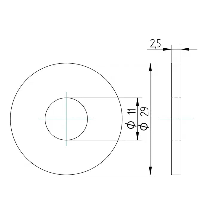 Flache Scheibe M10 x 30 mm Schweighöfer Tore
