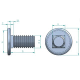 Flachkopf Schlossschraube M8 x 15 Schweighöfer Tore