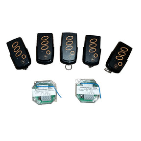 Handsender Set 868 MHz mit 5 Handsendern und 2 Empfängern

Funkset Torsteuerung 868 MHz Komplettpaket

Garagentor Handsender Set 868 MHz 5+2

Handsender und Empfänger Set 868 MHz für Toranlagen

Funksteuerung Set 868 MHz Handsender + Empfänger

Universelles 868 MHz Handsender-Set für Garagentore

Handsender Set mit 5 Sendern und 2 Empfängern 868 MHz

Torsteuerung Funkset 868 MHz kompatibel

Komplettpaket Handsender 868 MHz für Torsteuerungen

Ersatz Handsender & Empfänger Set 868 MHz Zubehör