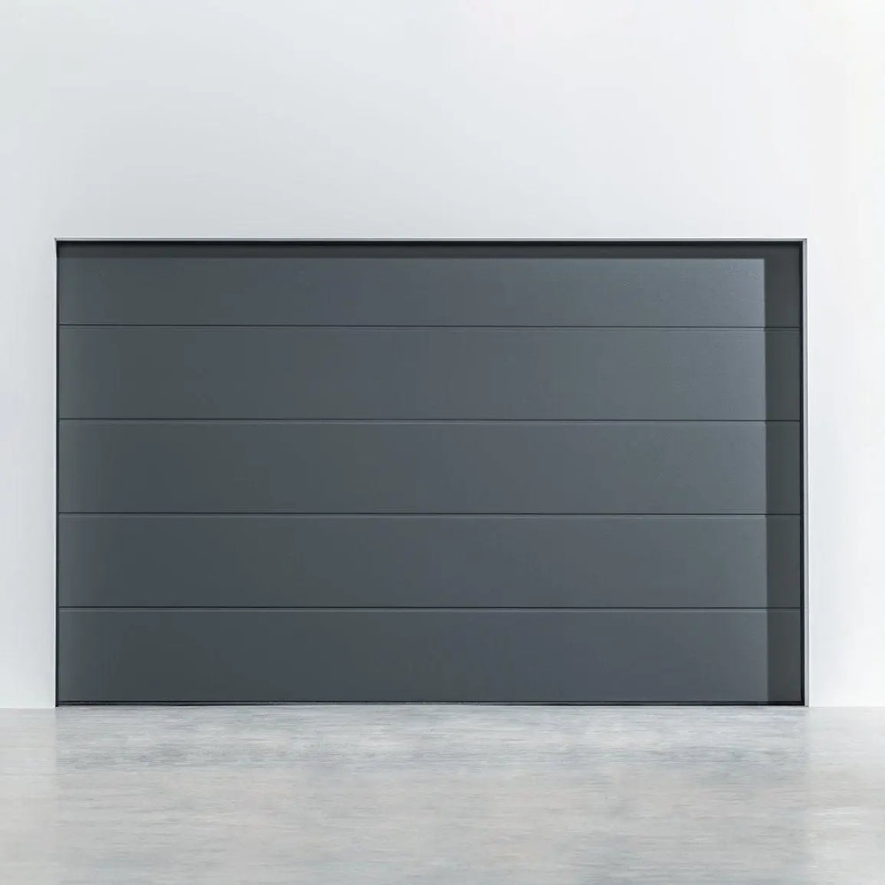 Garagentor Design-Line Granite in RAL 7043 – strukturierte Oberfläche in edlem Dunkelgrau.