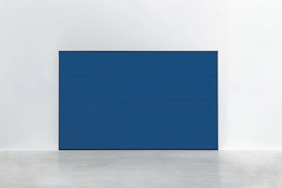 porte de garage Stucco Colore Enzianblau – strukturierte Außenfläche dans kräftigem RAL 5010
