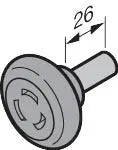 galet de guidage, entre avec 40 mm Achse, ferrure N, L, BL, Z, BZ