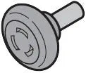 galet de guidage, entre avec 40 mm Achse, ferrure N, L, BL, Z, BZ LPU42