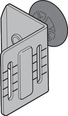 support de galet RH022, RAL 9002 (pour L-ferrure)