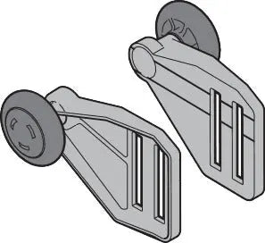 support de galet RH024 Droite, RAL 9002