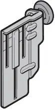 support de galet RH032, Gauche, RAL 9002