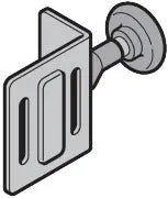 support de galet ob L RAL 9002