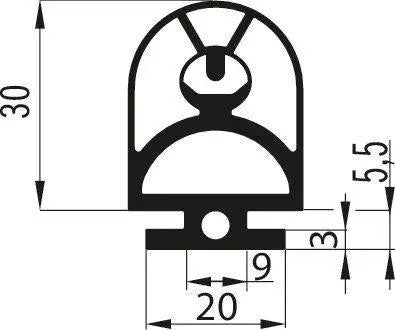 Marantec A-Profil 25.30 TT Kontaktleistenprofil 25x30 mm, 30 m Rolle Marantec