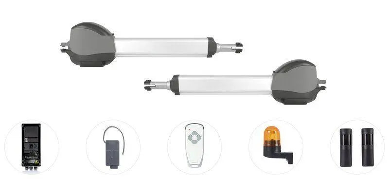 Marantec  Set für 2-flügelige Drehtore bis 3,0 m inkl. 1 x Handsender, 1 x Blinkleuchte, 1 x Einweglichtschranke Marantec