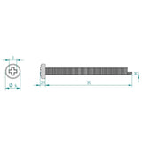 Metrische Schraube M3 x 35 mm EV / DIN 7985 / PH1 Schweighöfer Tore