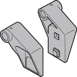 Rollenhalter RH025 rechts, RAL 9002
