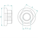 Sperrzahnmutter M6 Schweighöfer Tore