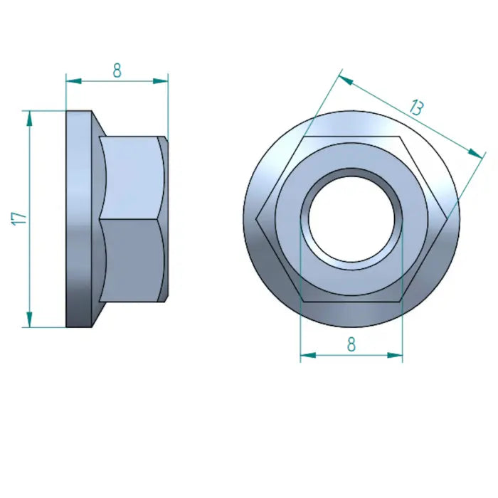 Sperrzahnmutter M8 Schweighöfer Tore