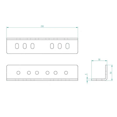 Sprint Rohrbügel Seiten console de palier Zeichnung