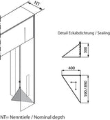 Torabdichtung Eckkissen Dreieck 400x590 mm