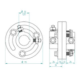 Verstellbare Kupplung 1¼" Zoll für Industrie - Sektionaltore - Tormeister24Verstellbare Kupplung 1¼" Zoll für Industrie - Sektionaltore