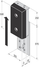 VerstellbarerSchwerlast Rampenpuffer höhenverstellbar Rampenpuffer Industrie